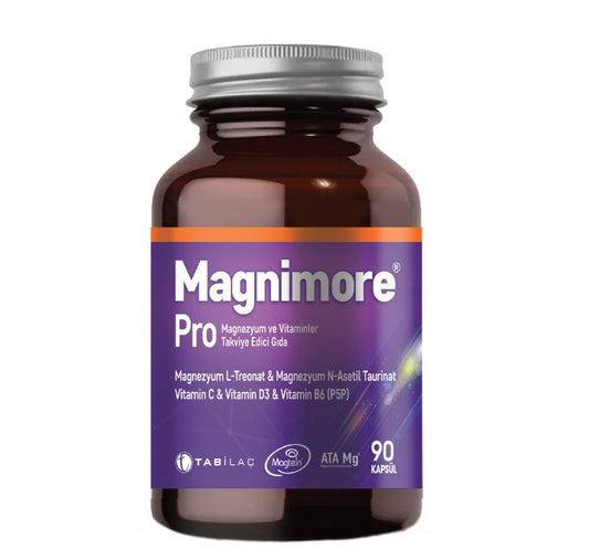 Magnimore Pro Magnezyum ve Vitaminler Takviye Edici Gıda 90 Kapsül