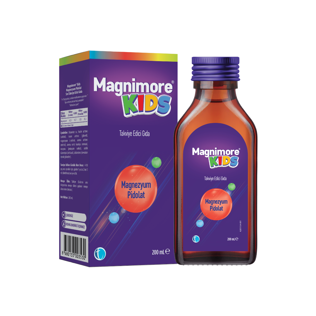 Magnimore Kids Magnezyum Pidolat Sıvı Takviye Edici Gıda 200 mL