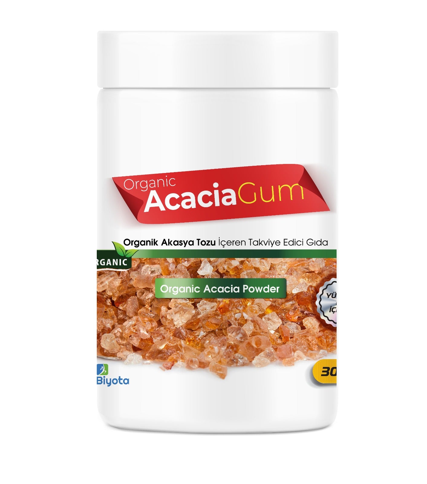 Organic Acacia Gum Organik Arap Zamkı Tozu İçeren Takviye Edici Gıda
