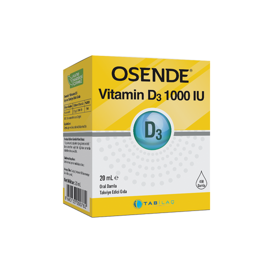 Osende D3 1000 IU Damla Vitamin D3 Takviye Edici Gıda 20 mL