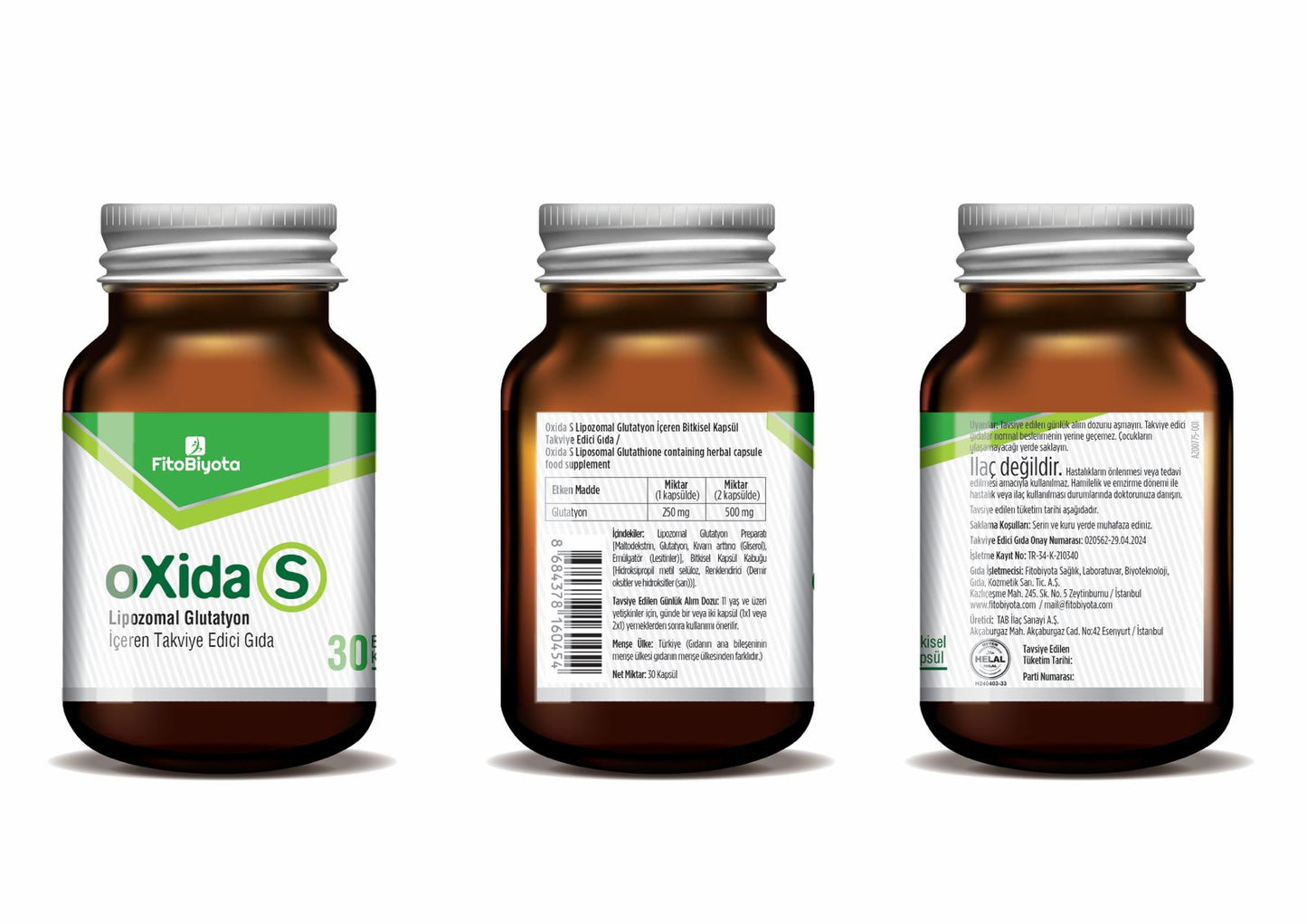 Oxida S Lipozomal Glutatyon İçeren Takviye Edici Gıda
